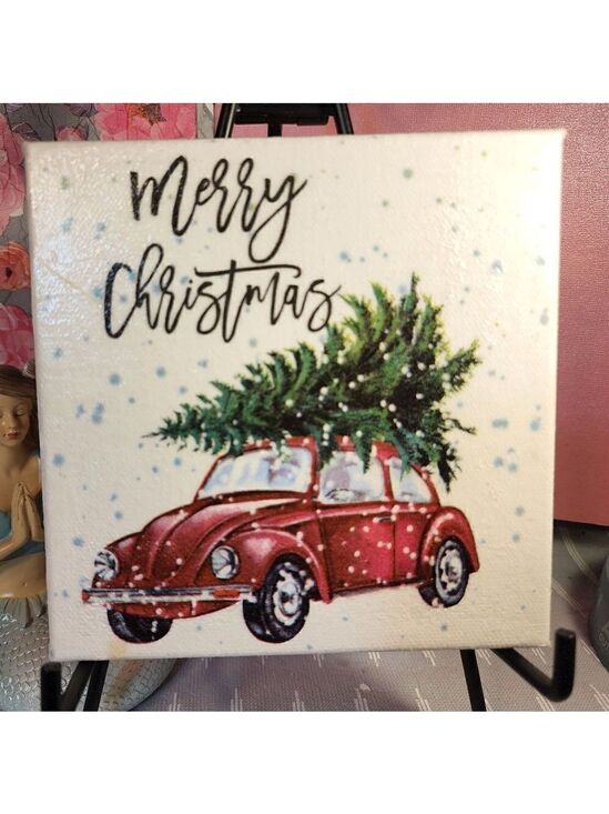 Other - DECOUPAGE CANVAS PRINTS VW WITH CHRISTMAS TREE 🎄